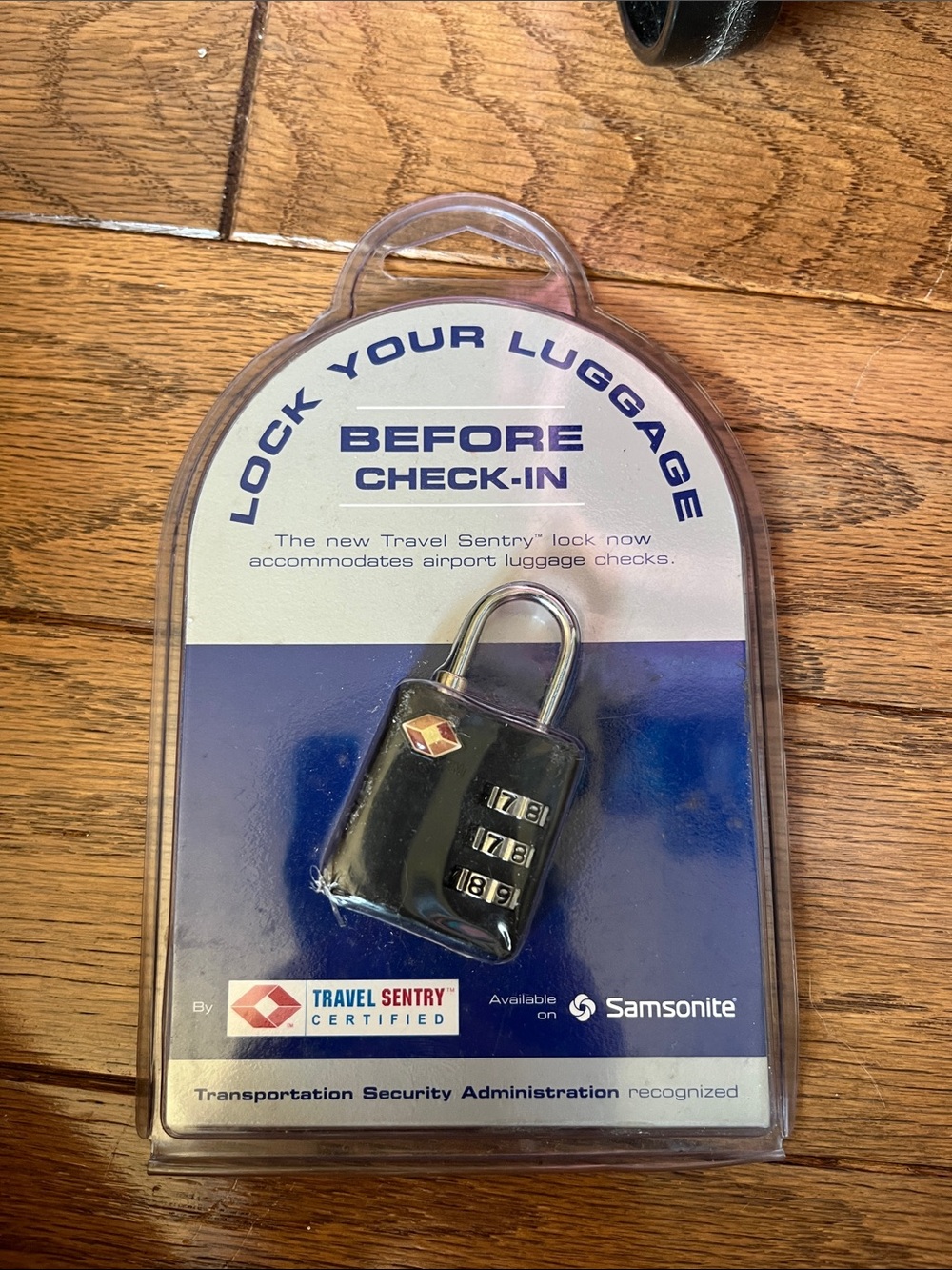 Samsonite Black Travel Sentry 3-Digit Combination Luggage Lock